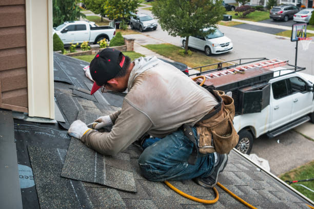 Professional Roofing technician working in Pecatonica, IL